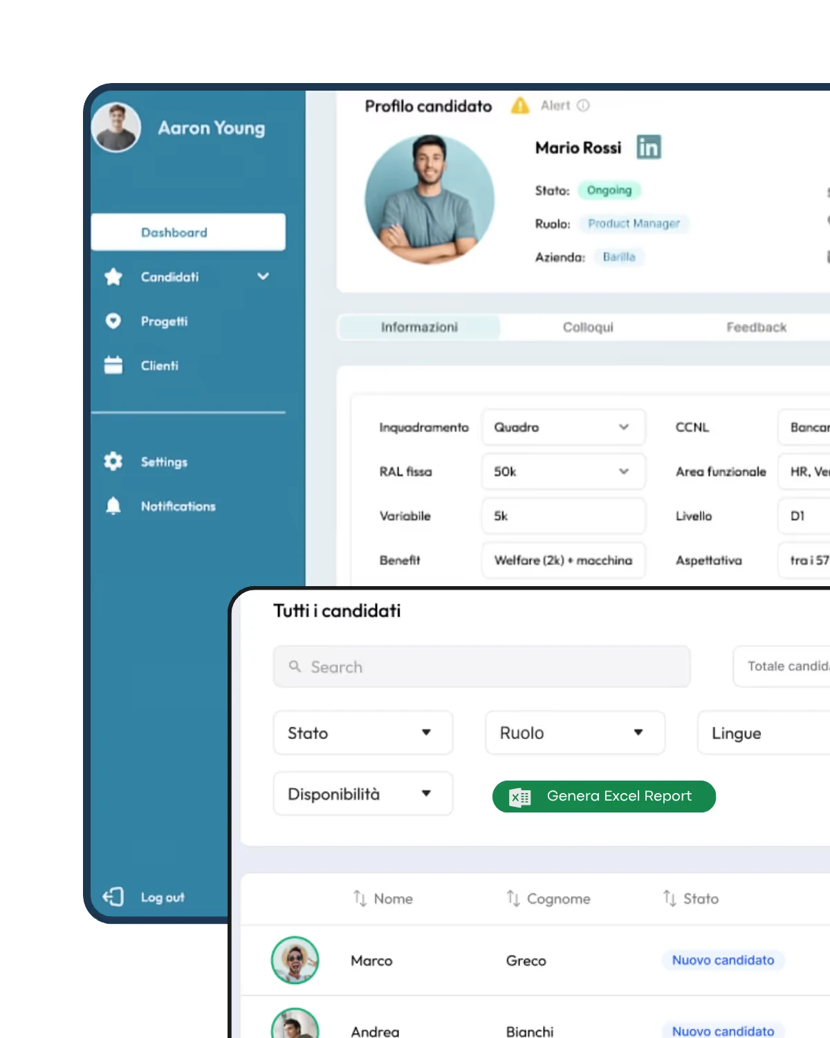 Dashboard ATS APraise con feature Potential Match